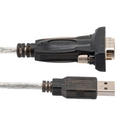 USB 2.0转RS232线缆组件，USB Type A公转DB9公，PVC(聚氯乙烯)，1米的图片