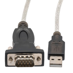 USB 2.0转RS232线缆组件，USB Type A公转DB9公，PVC(聚氯乙烯)，1米的图片