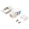 6类ECF Keystone插座，110/RJ45 EIA568A/B，白色的图片