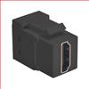 HDMI直插式Keystone耦合器，黑的图片