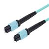 MPO w/ pins to MPO w/ pins, 24 Fiber Round, OM4 100G 50/125 Multimode, LSZH Jacket, Aqua, 10.0m的图片