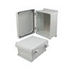 10×8×5英寸（25.4×20.3×12.7厘米）UL®认证NEMA-4X级防风雨接线盒，带铝制安装板和非金属合页连接结构的图片
