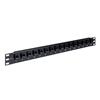 1.75×19英寸（4.4×48.3厘米）（1U）16端口薄型偏体式超5类直插配线架，非屏蔽的图片