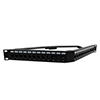 1.75"x19" (1U) 24 Port Category 5e Feed-Thru Coupler V-Panel with Cable Manager的图片