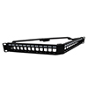 1.75"x19" (1U) 24 Port Keystone Slots V-Panel with Cable Manager的图片