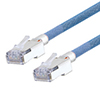 Category 5e Slim Aerospace Ethernet Cable High-Temp Double Shielded FEP Blue RJ45, 3.0ft的图片