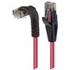 6类直角型RJ45以太网跳线，直通/直角下出线，红，5英尺（1.5米）的图片
