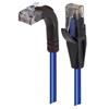 6类直角型RJ45以太网跳线，直通/直角上出线，蓝，10英尺（3米）的图片