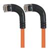 6类直角型RJ45以太网跳线，直角左出线/直角左出线，橙，7英尺（2.1米）的图片