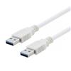 USB 3.0 Type A to A White Cable 0.75M的图片