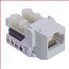 6类Keystone水晶头母座，110/RJ45（8×8）水晶头，EIA568A/B，白的图片
