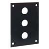 通用钢制面板，带三个0.5英寸（12.7毫米）D型孔，黑的图片